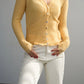 Yellow Cardigan With Floral Lace