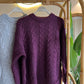Purple Braided Bell Sleeves Pullover