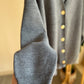 Grey Oversized Cardigan With Golden Buttons