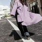 Lilac Heavy Longline Coat Cardigan