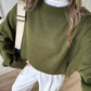 Basic Olive Round Neck Pullover