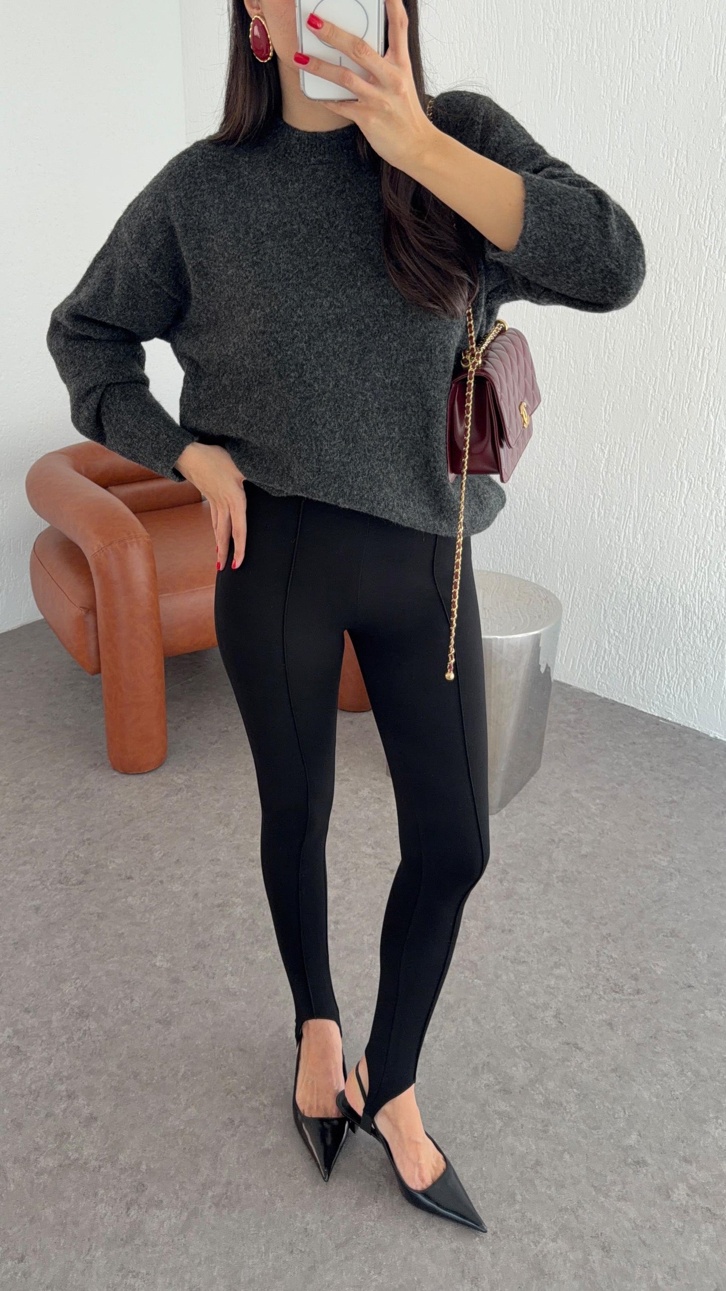 Black Stirrup Leggings