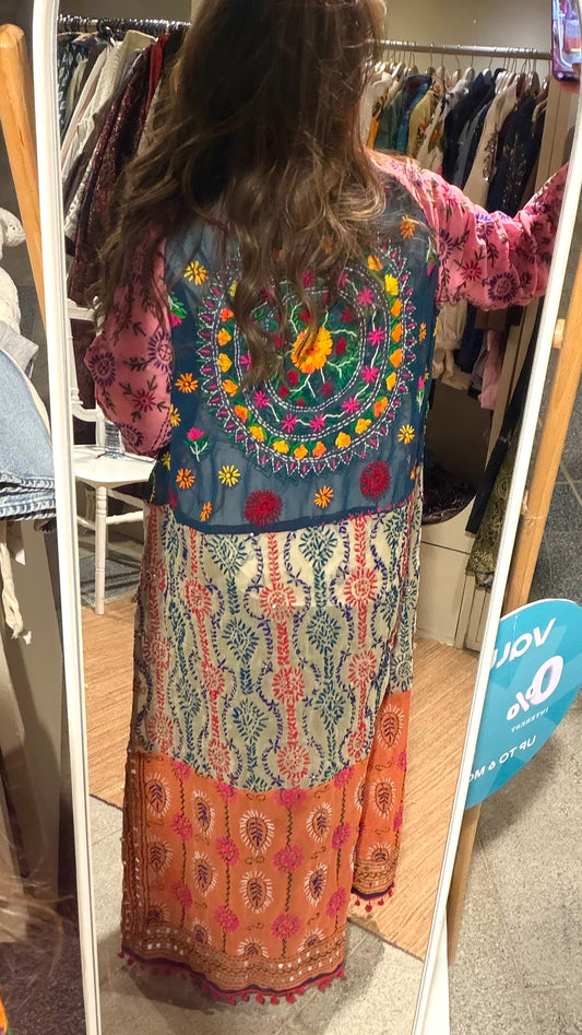 The Indian Handmade Embroidery Patchowrk Kimono (Pattern 1)