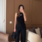 Black Linen Pants With Elastic Waist