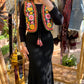 Black Wool Bodycon Pleated Skirt