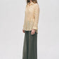 Buttur Yellow Chiffon Floral Shirt With Ties