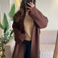 Brown Heavy Longline Coat Cardigan