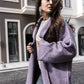 Lilac Heavy Longline Coat Cardigan