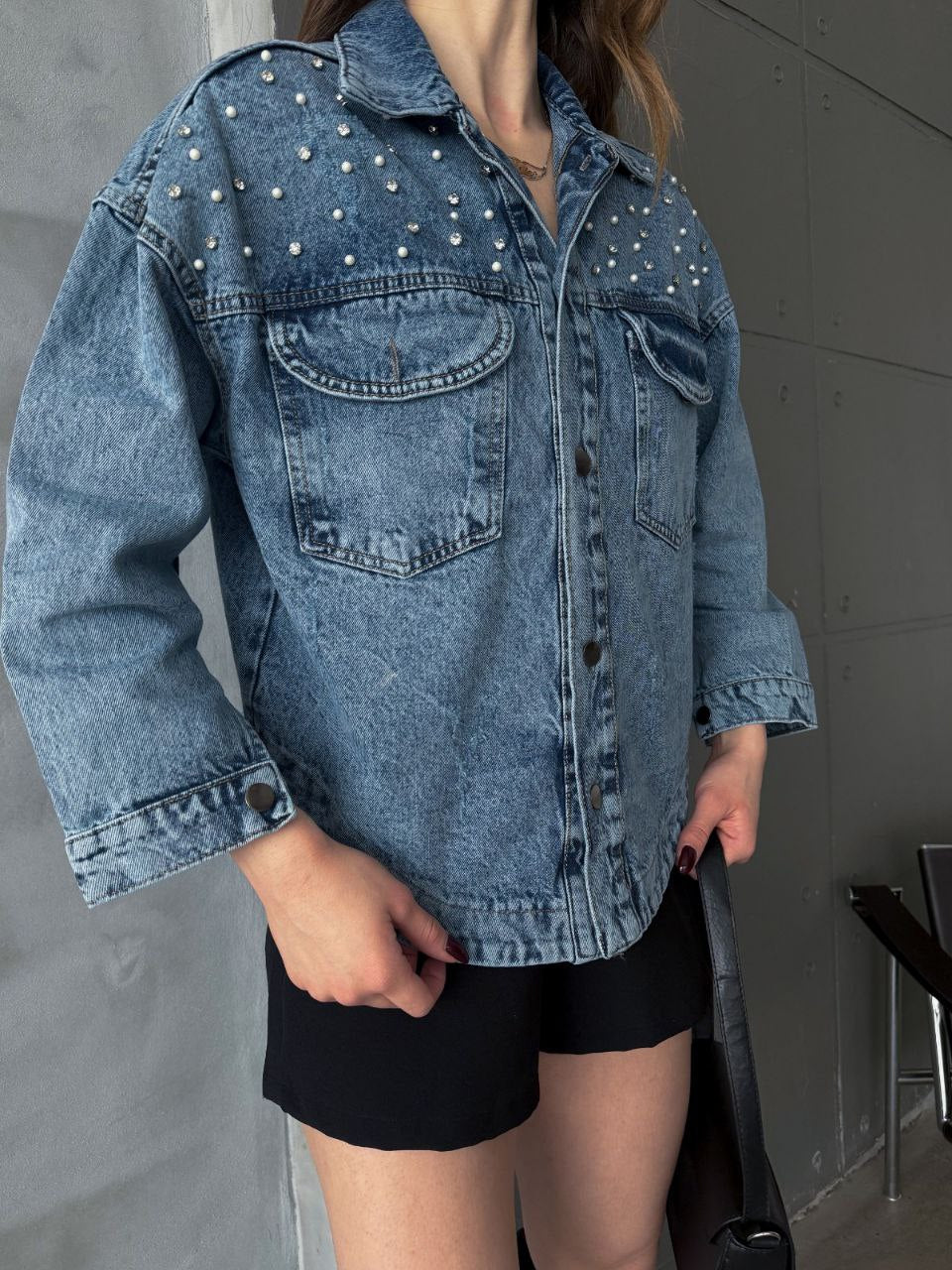Pearl Jeans Jacket With Pockets