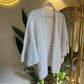 Off White Crochet Butterfly Sleeve Kimono