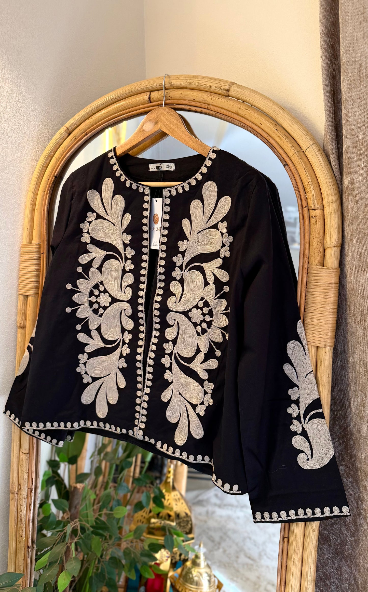 Arabian Black X Beige Embroidered Jacket