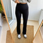 Black Straight Pants Leggings