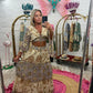 Boho Indian Embroidered Skirt Set