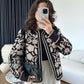 Black X Beige Embroidered Floral Jacket