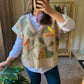 Embroidered Neutral Colors Triko Vest