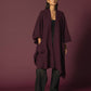 Purple Heavy Poncho With Pockets