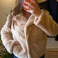 Beige Fury Jacket With Pockets