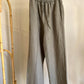 Premium Khaki Linen Straight Leg Pants With Elastic Wais