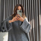 Grey Round Neck Stitch Pullover