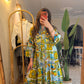 The Positano Embroidered Green Lemon Dress