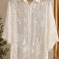 White Embroidered Floral Lace Long Shirt