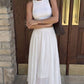 Boho White Asymmetrical Chiffon Skirt