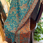 Teal Green Cotton Double-Face Pashmina