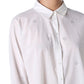 White Embellished Heart Oversized Shirt