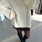 Off White Round Neck Stitch Pullover