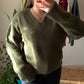 Olive V Neck Pullover