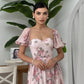 Pink Vintage Chiffon Purfy Sleeves Dress