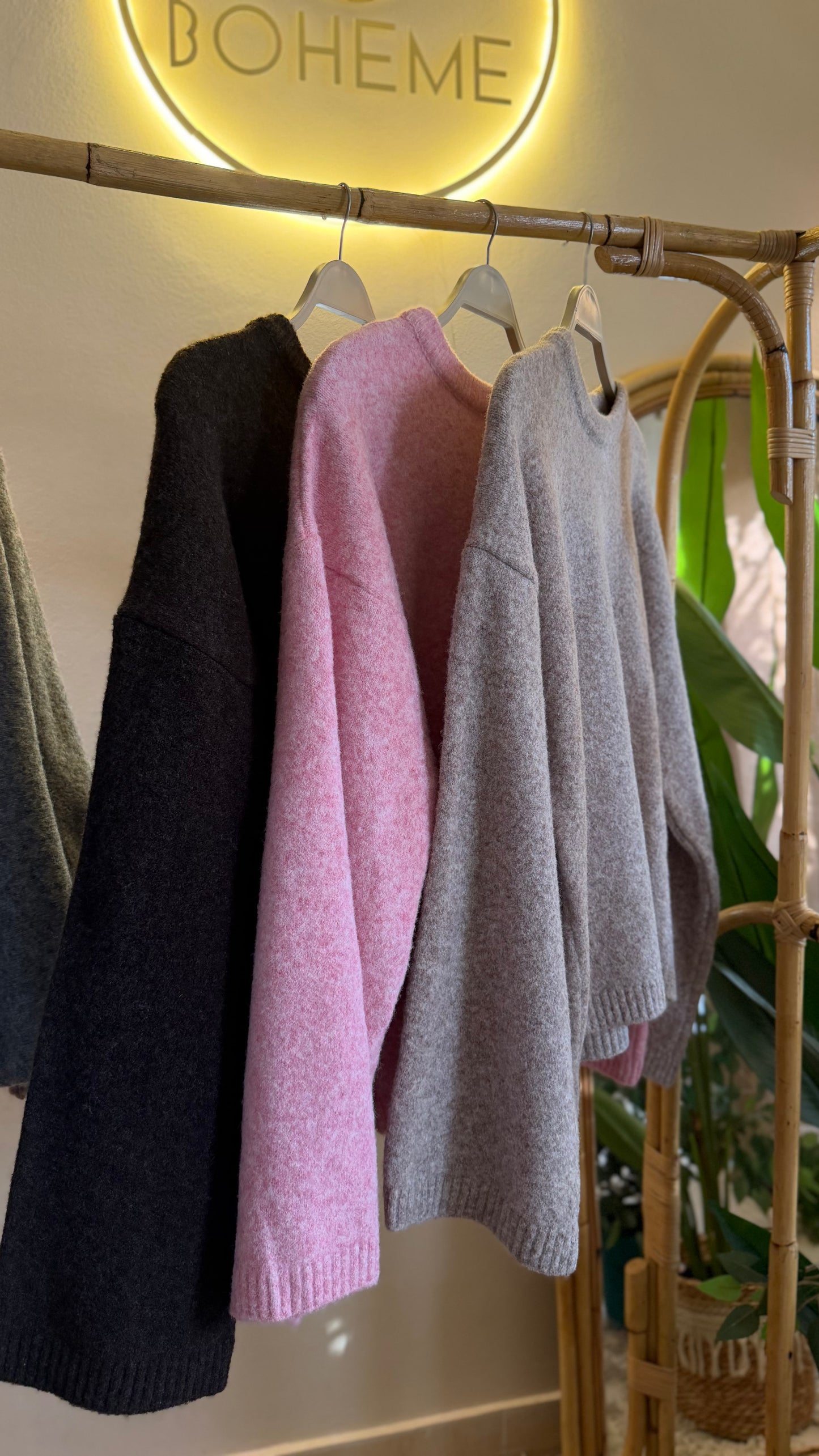 Brown Oversized Pullover With Bell Sleeves