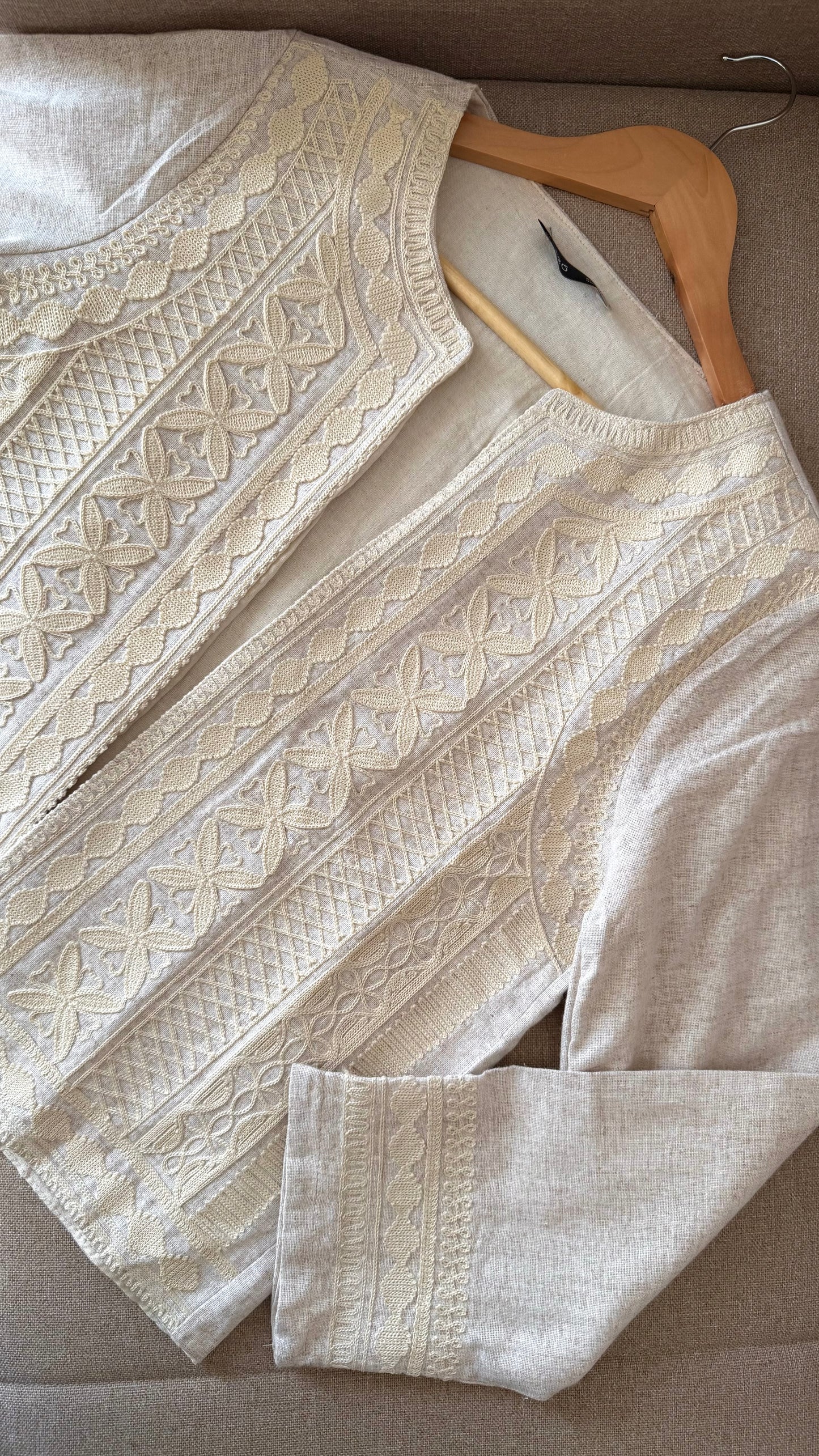 Arabian Beige Embroidered Jacket