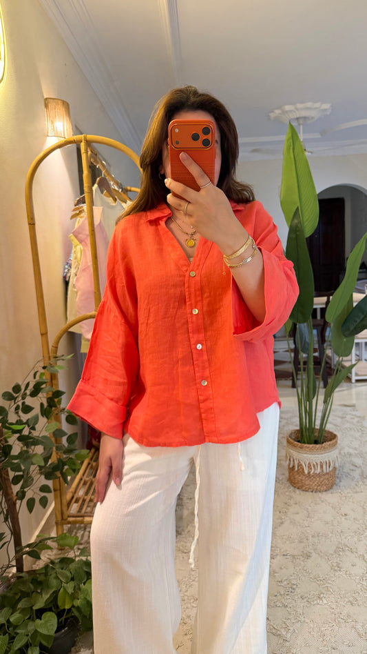 Premium Linen Watermelon Shirt