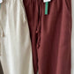 Redwood Stripy Linen Straight Leg Pants With Elastic Waist