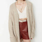 Beige Knitted Cardigan
