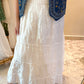 White Cotton Cut Out Skirt With Wide Waist