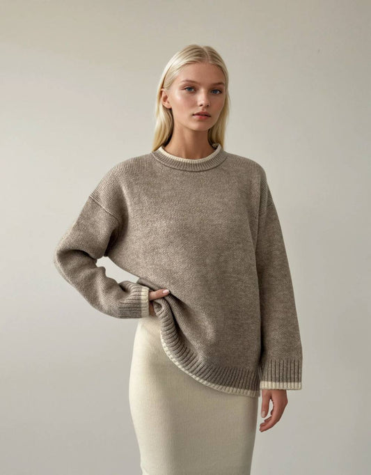 Cafe Pullover With Off White Line