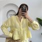 Yellow Dantel Cotton Blouse