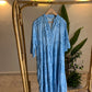 Italian Blue Stitching Cotton Dress