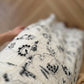 Beige & Black Vintage Embroidered Dress With Square Neck