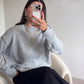 Basic Grey Round Neck Pullover