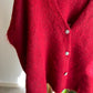 Burgundy Vest With Rhinestone Buttons