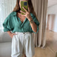 Oversized Emerald Green Shirt