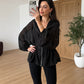 Sparkly Organza Black Studded Jacket