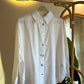 Off White Linen Shell Buttons Shirt