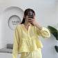 Yellow Dantel Cotton Blouse