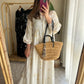 White X Gold Wide Dress