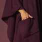 Purple Heavy Poncho With Pockets