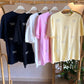 Yellow Pearl Bows Emballished T-Shirt